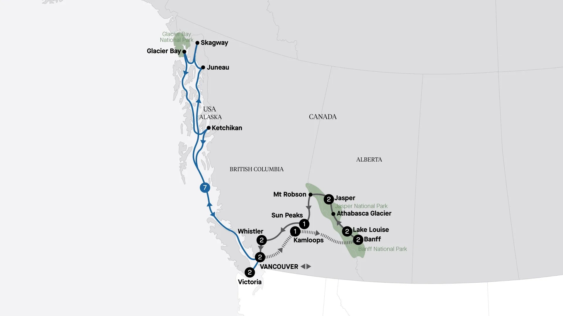 Rockies Odyssey and Alaska Cruise